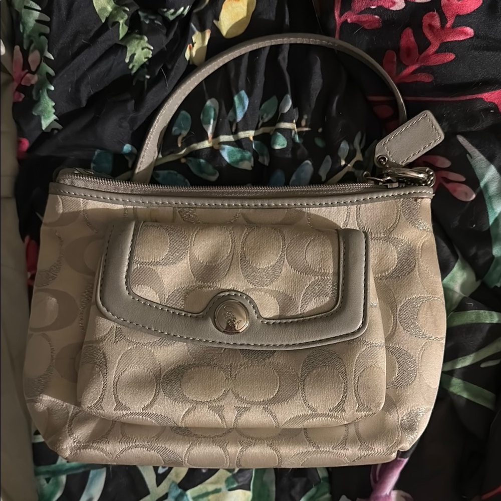 Coach Cream Signature Crossbody